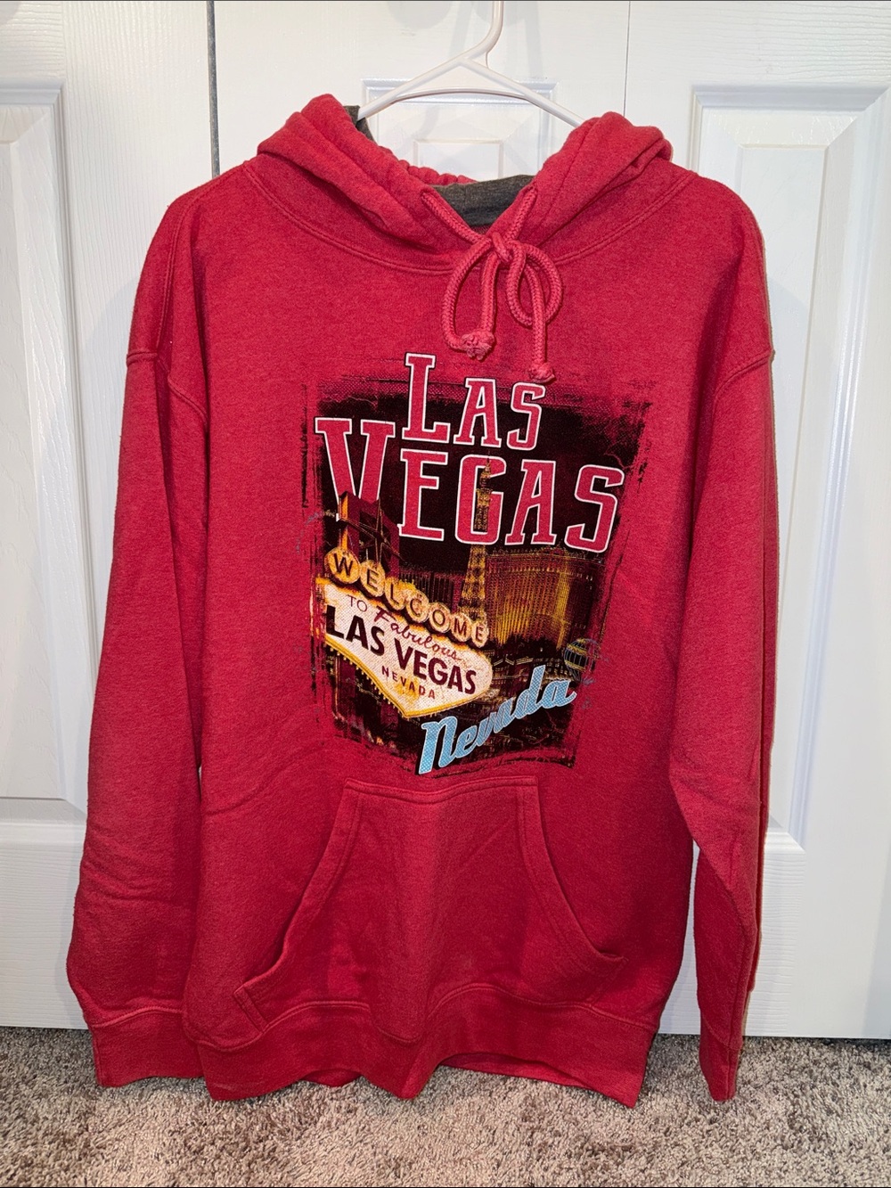 Las Vegas Red Graphic Hooded Sweater